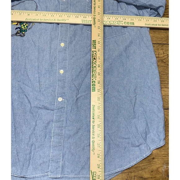 Vintage 90's Universal Studios Woody Woodpecker Golf Willy Willy‎ Denim Men's XL - Picture 8 of 10